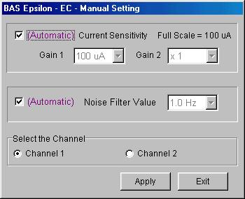 Filter / F. S. dialog box