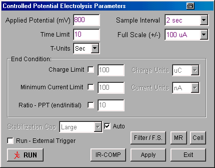 CPE Change Parameter dialog box