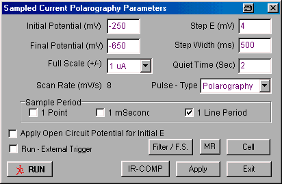 SCP Change Parameter dialog box