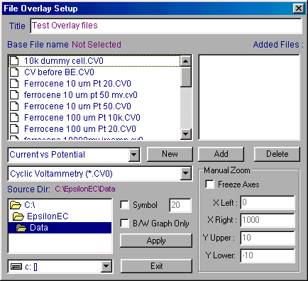 File Overlay Setup dialog box