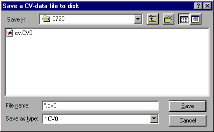 Save file dialog box