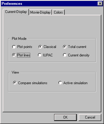 Preferences dialog box